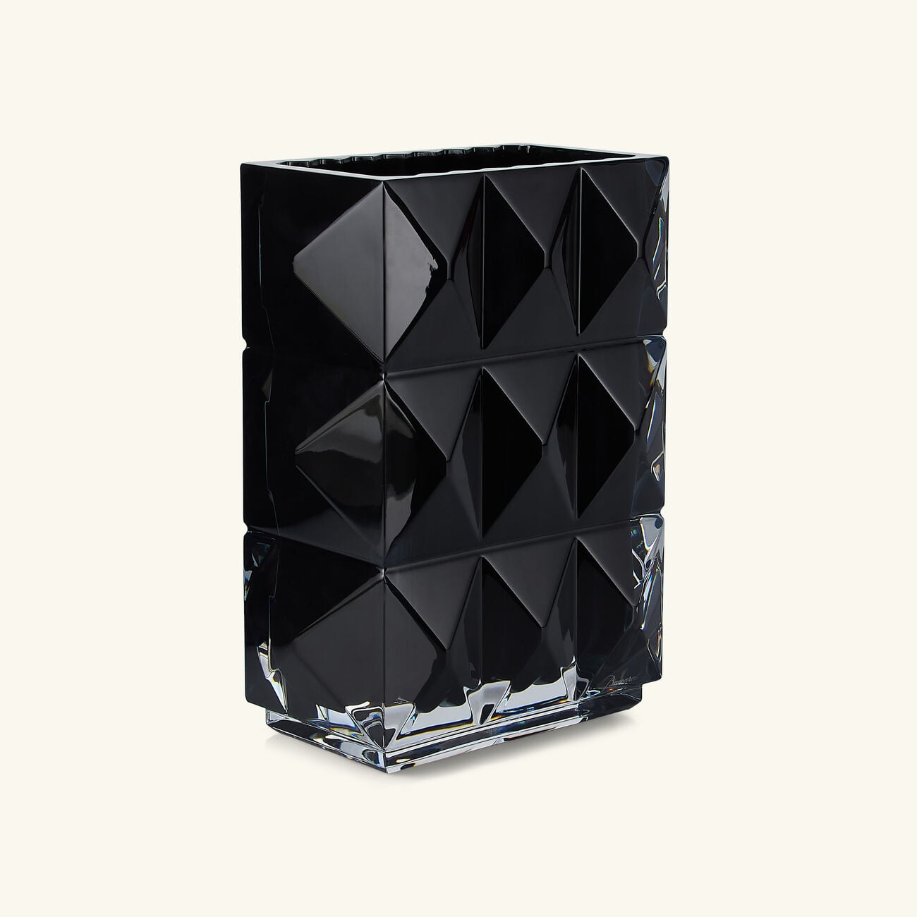 Louxor Vase Rectangular Black baccarat louxor vase rectangular black