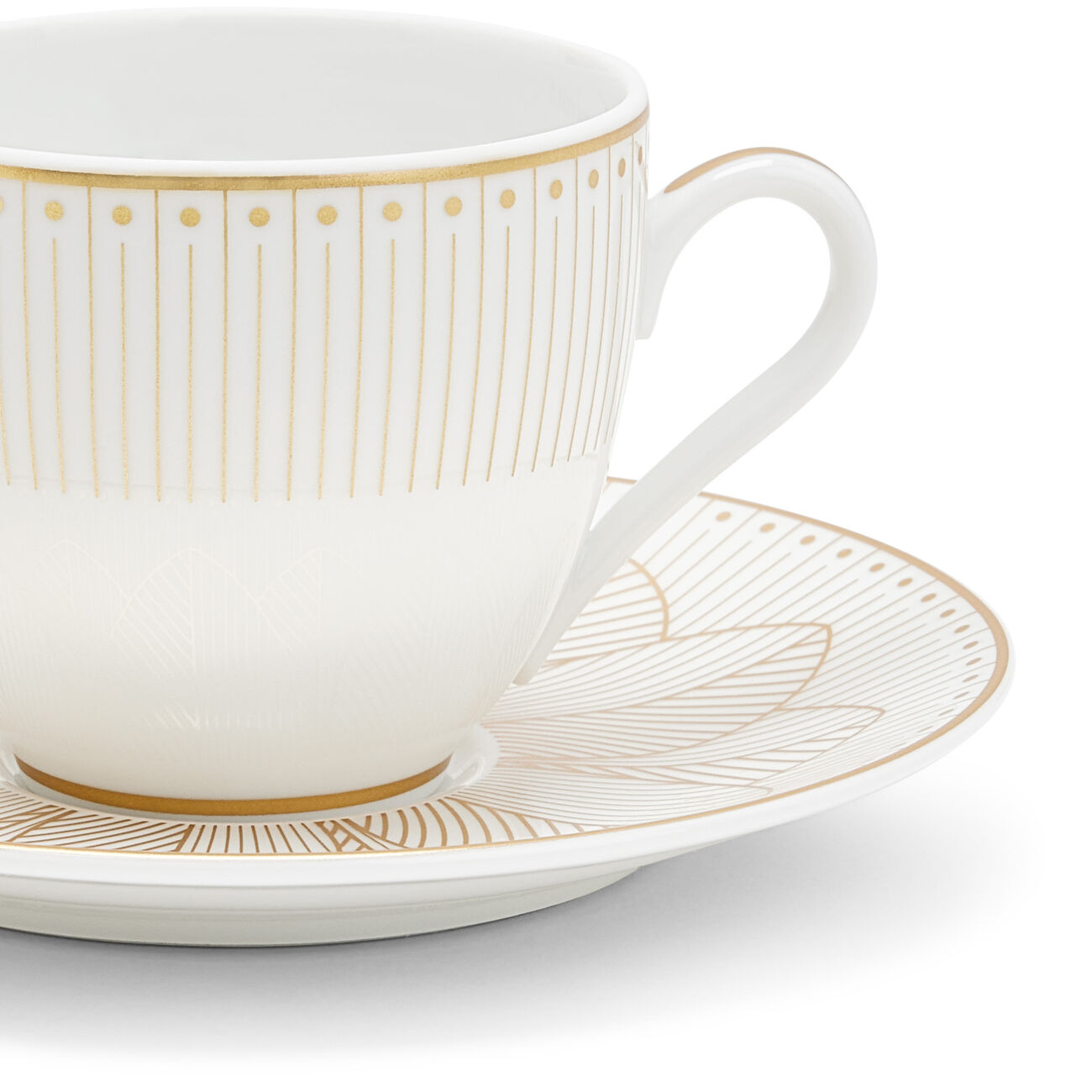 christofle malmaison imp riale coffee cup   saucer platinum set of 2