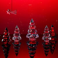 قطعة الزينة نويل لوكسر بحجم صغير باللون الأحمر باكارا قطعة الزينة نويل لوكسر بحجم صغير باللون الأحمر