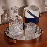 ralph lauren home wyatt serving tray round medium silver