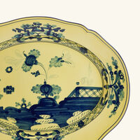 ginori 1735 oriente italiano citrino serving platter oval yellow 29cm