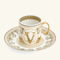 versace virtus gala coffee cup saucer gold set of 6