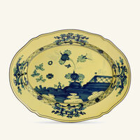 ginori 1735 oriente italiano citrino serving platter oval yellow 29cm
