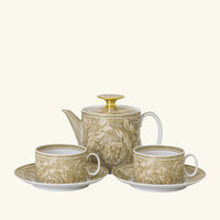 versace barocco beige tea set