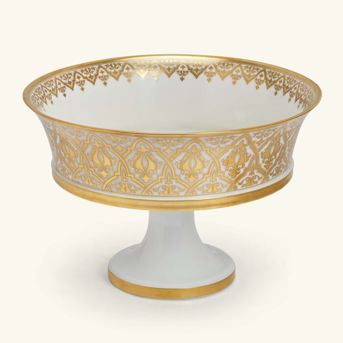 bernardaud venise footed cake stand gold