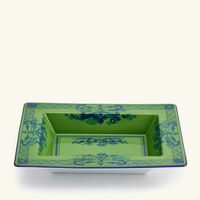 ginori 1735 oriente italiano malachite trinket tray square small green