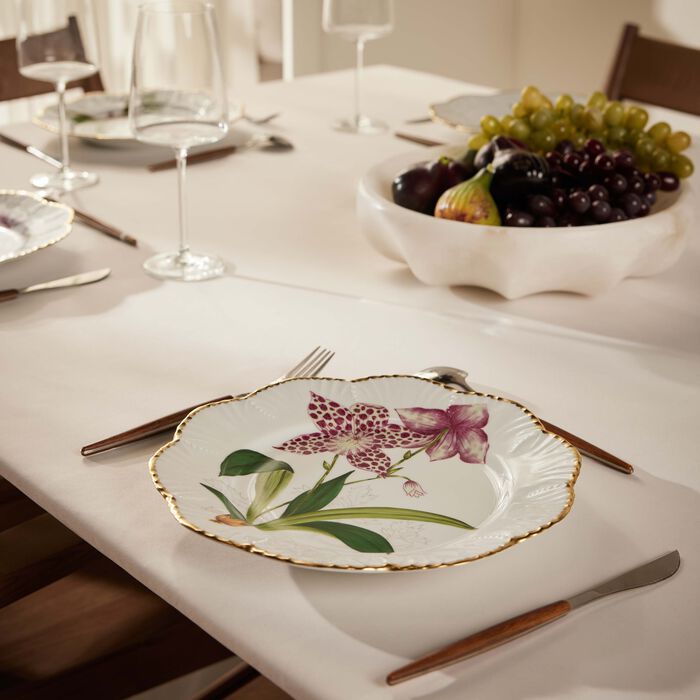 pinto paris histoires d orchidees dinner plate round green 26cm