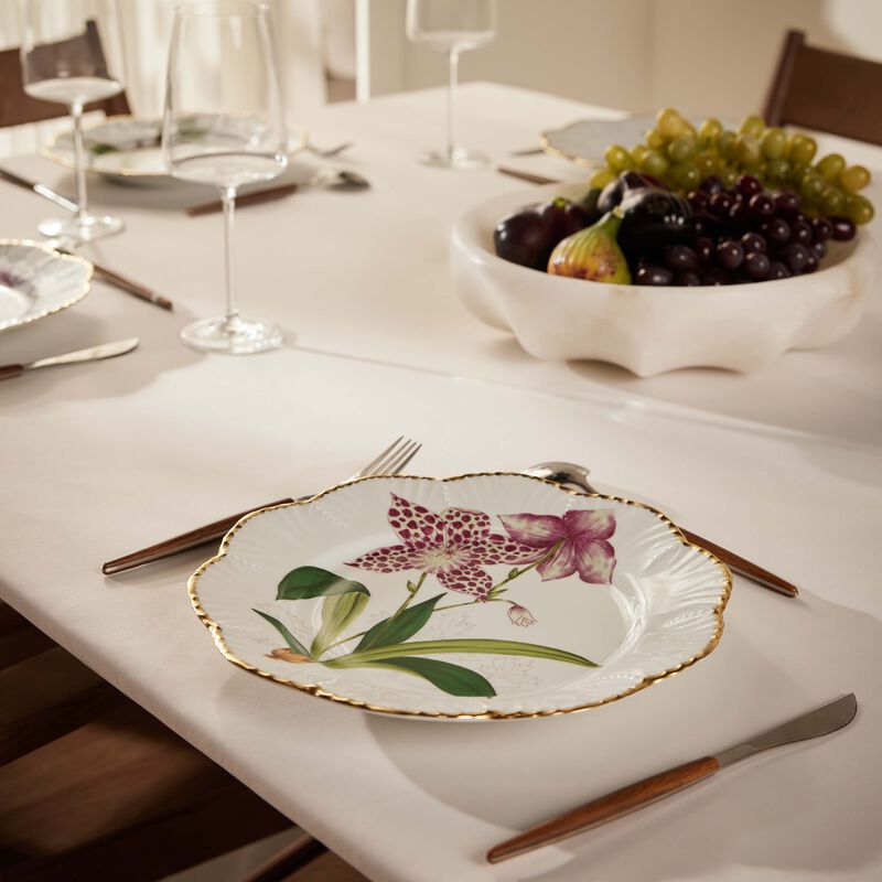 pinto paris histoires d orchidees dinner plate round green 26cm