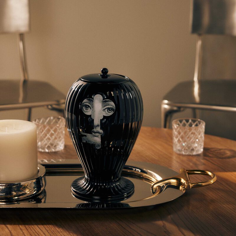 fornasetti serratura rigato vase black