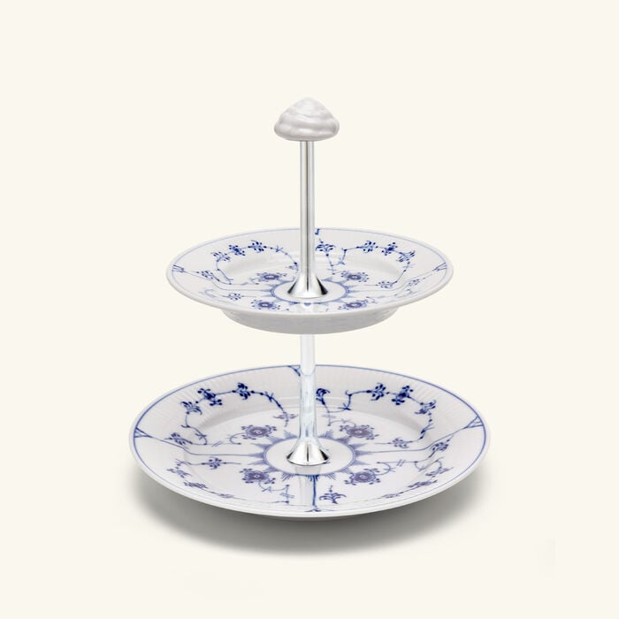 Blue Fluted Plain 2 Tier Cake Stand White royal copenhagen blue fluted plain 2 tier cake stand white