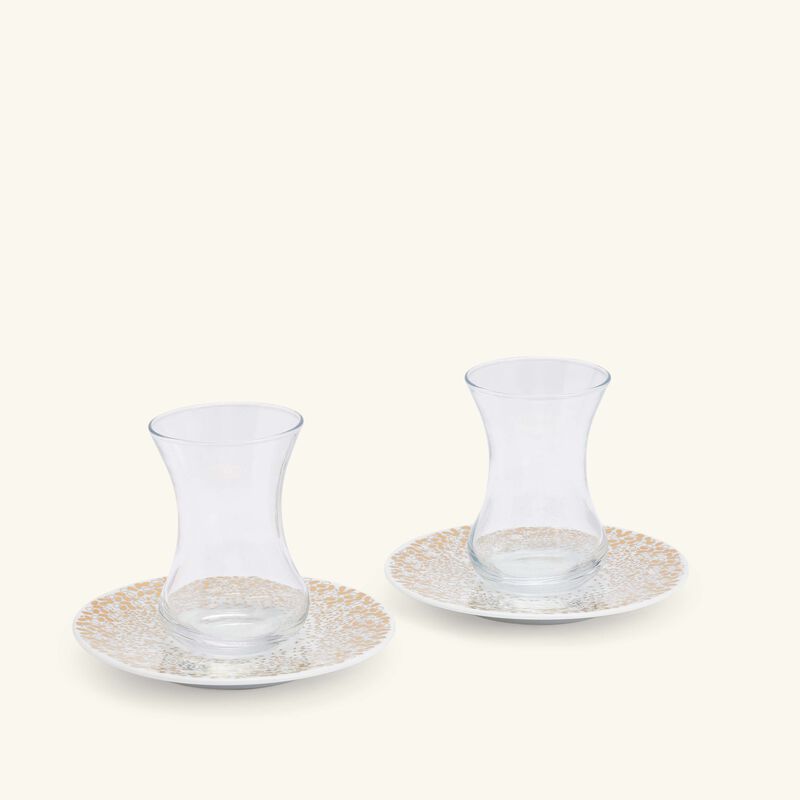 silsal tamrah by razan alazzouni dots arabic tea cup   saucer gold set of 2
