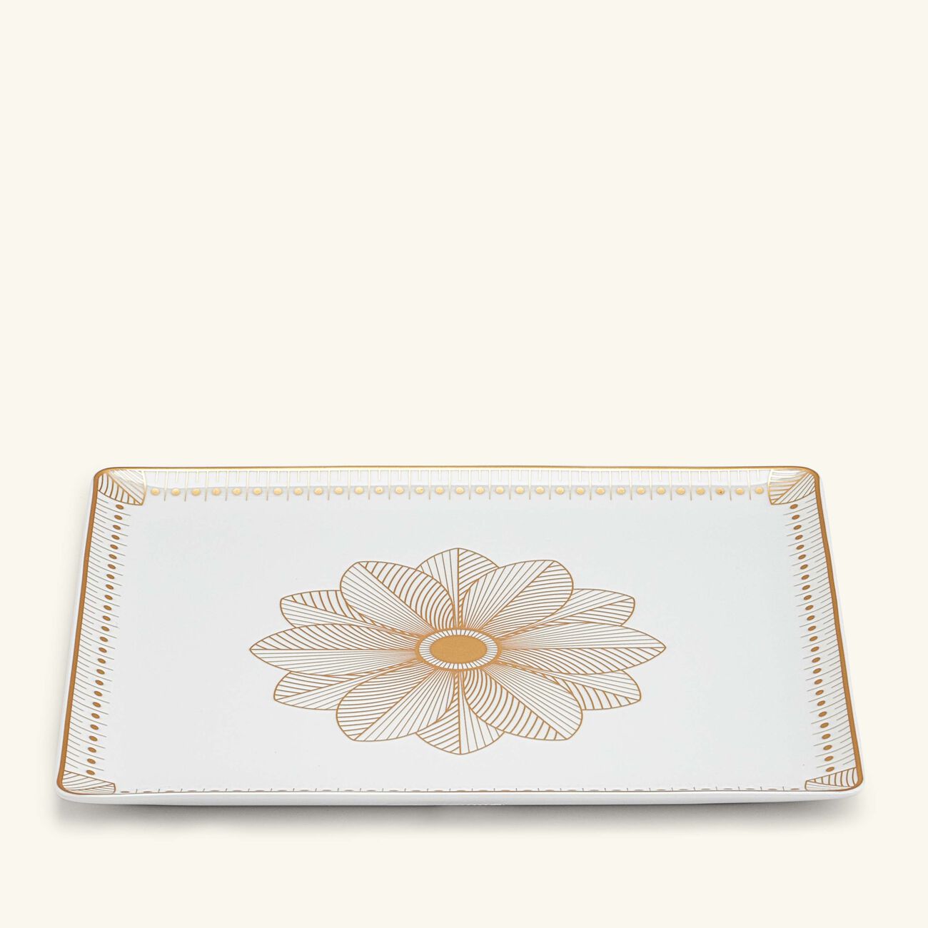 christofle malmaison imp riale tray rectangular gold 22x19cm