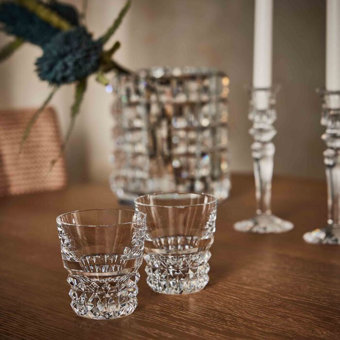 baccarat louxor drinking glass clear set of 2