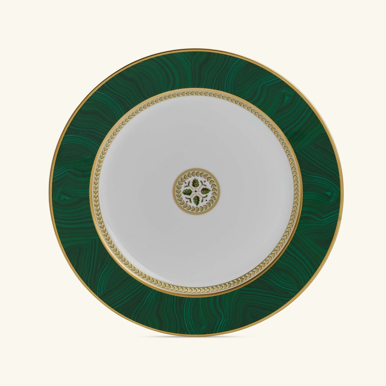 bernardaud constance charger plate round green 31cm