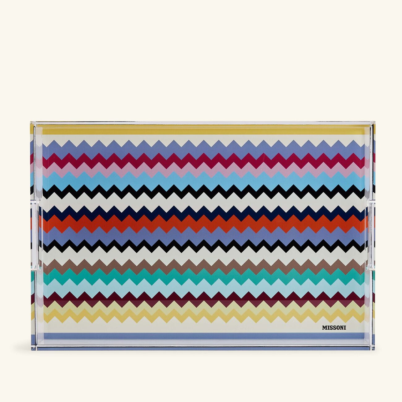 missoni home riverbero tray rectangluar large multicolor