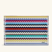 missoni home riverbero tray rectangluar large multicolor