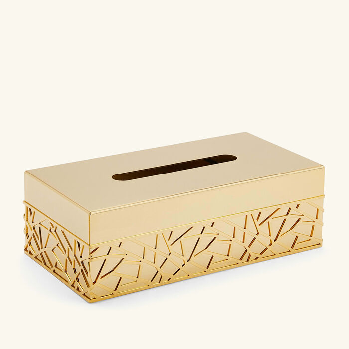 Hiroito Rectangular Tissue Box Gold villari hiroito rectangular tissue box gold