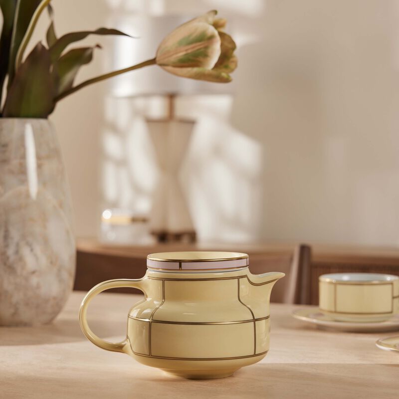ginori 1735 diva teapot yellow