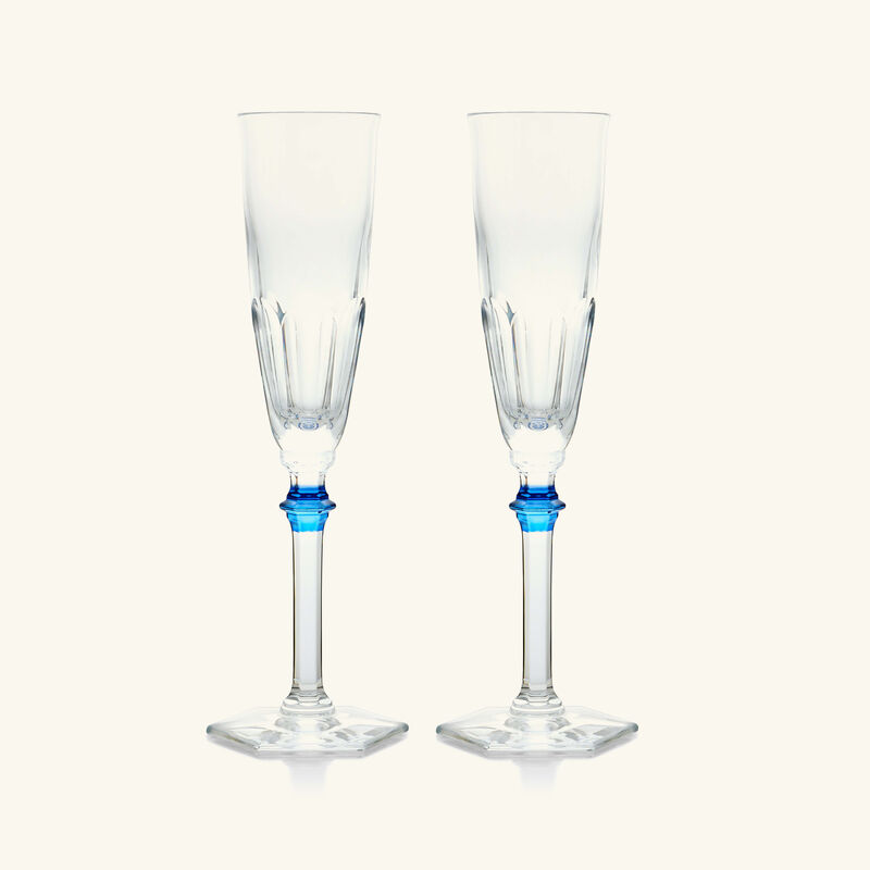baccarat harcourt eve champagne glass blue set of 2