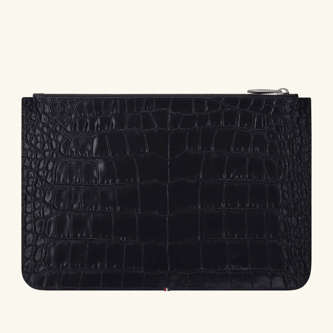 st dupont croco dandy flat pouch black