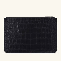 st dupont croco dandy flat pouch black