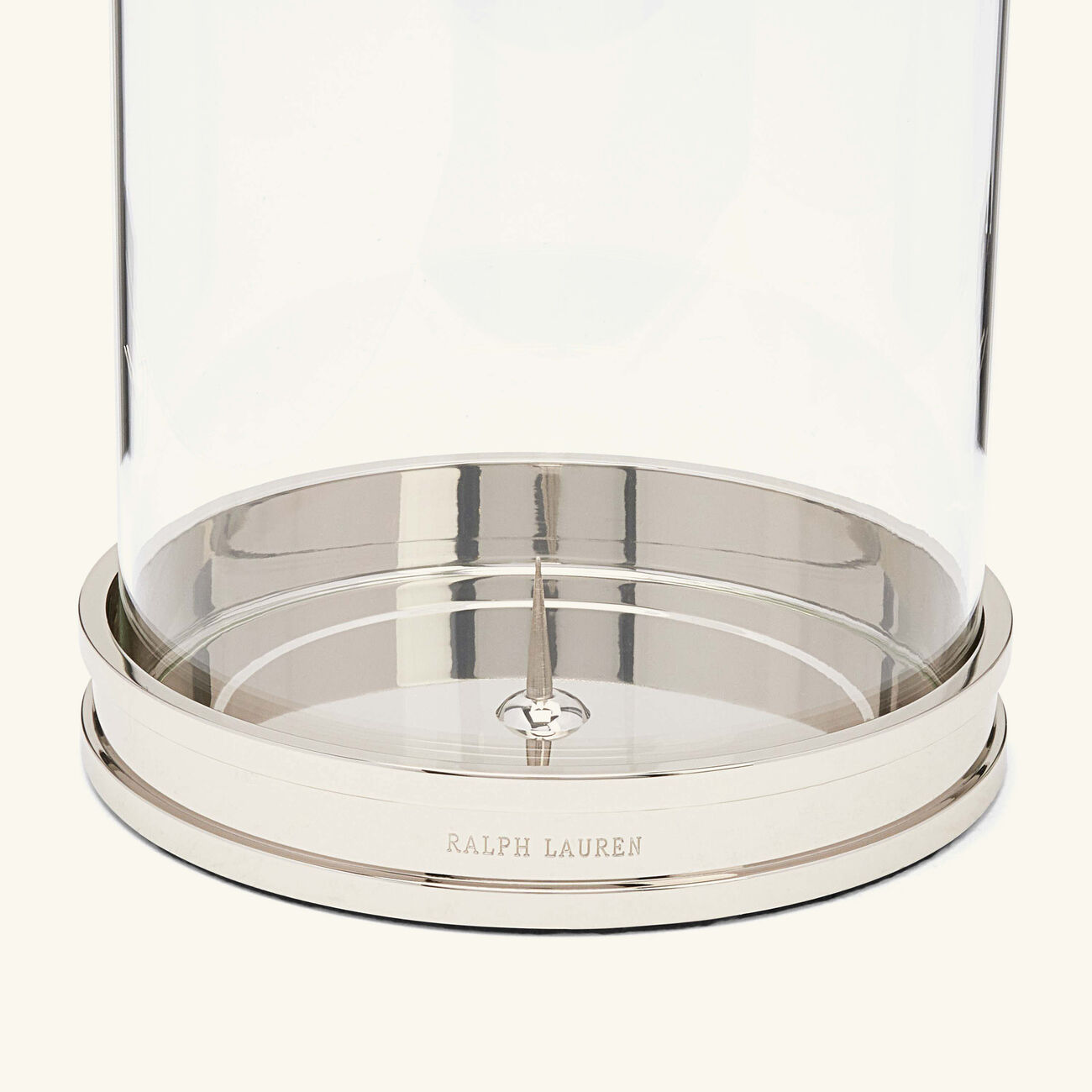 ralph lauren home modern hurricane candle holder small silver