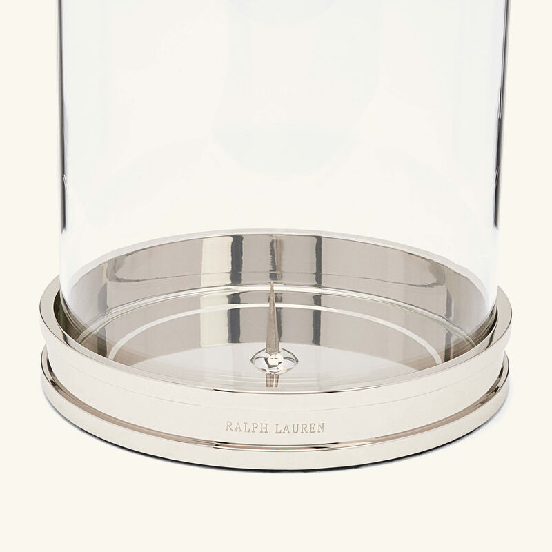 ralph lauren home modern hurricane candle holder small silver