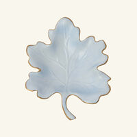 villari autumn fig leaf trinket tray small grey