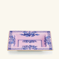 ginori 1735 oriente italiano azalea trinket tray rectangular small pink