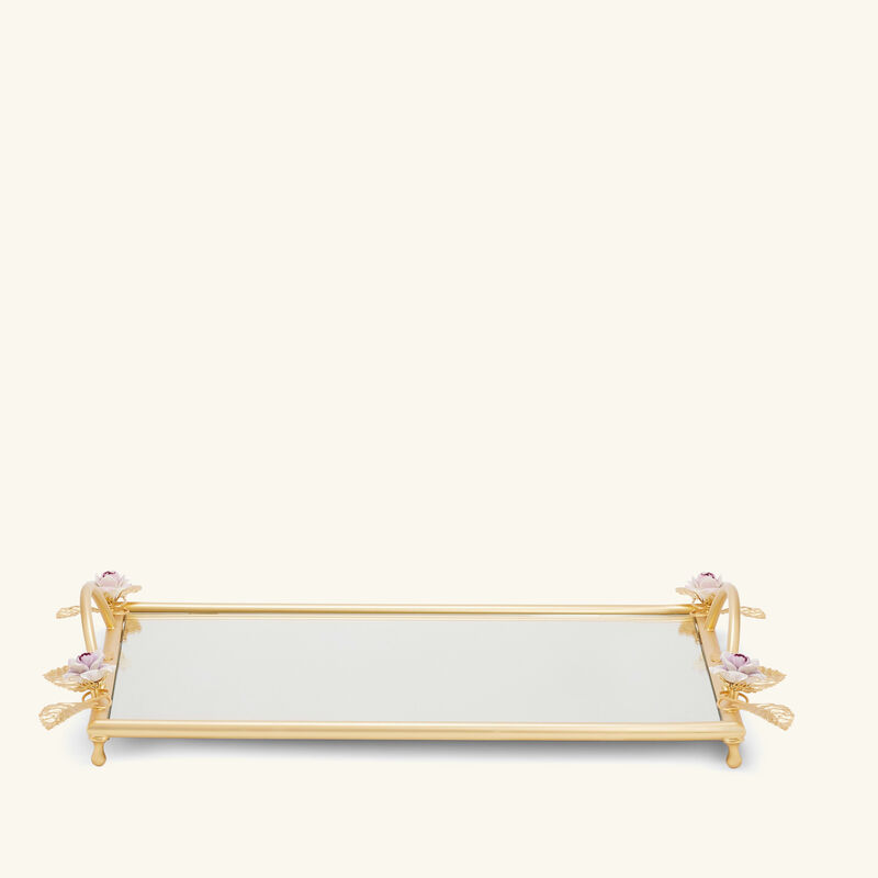 villari grande impero tray rectangular large gold
