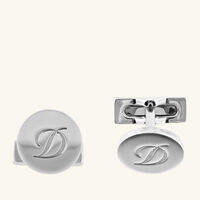 st dupont cufflinks silver