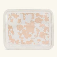 christofle jardin d eden serving tray rectangular small silver plated with gold