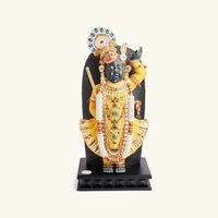 lladro lord shrinathji sculpture medium black limited edition