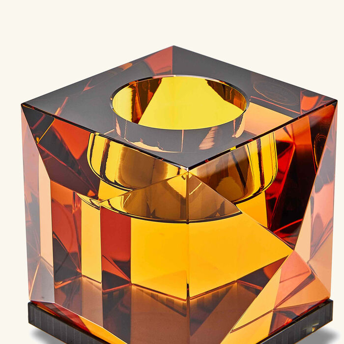 reflections copenhagen ophelia tea light holder amber