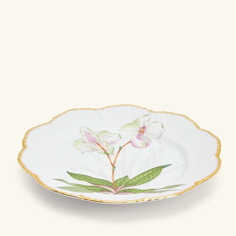 pinto paris histoires d orchidees dinner plate round green 26cm