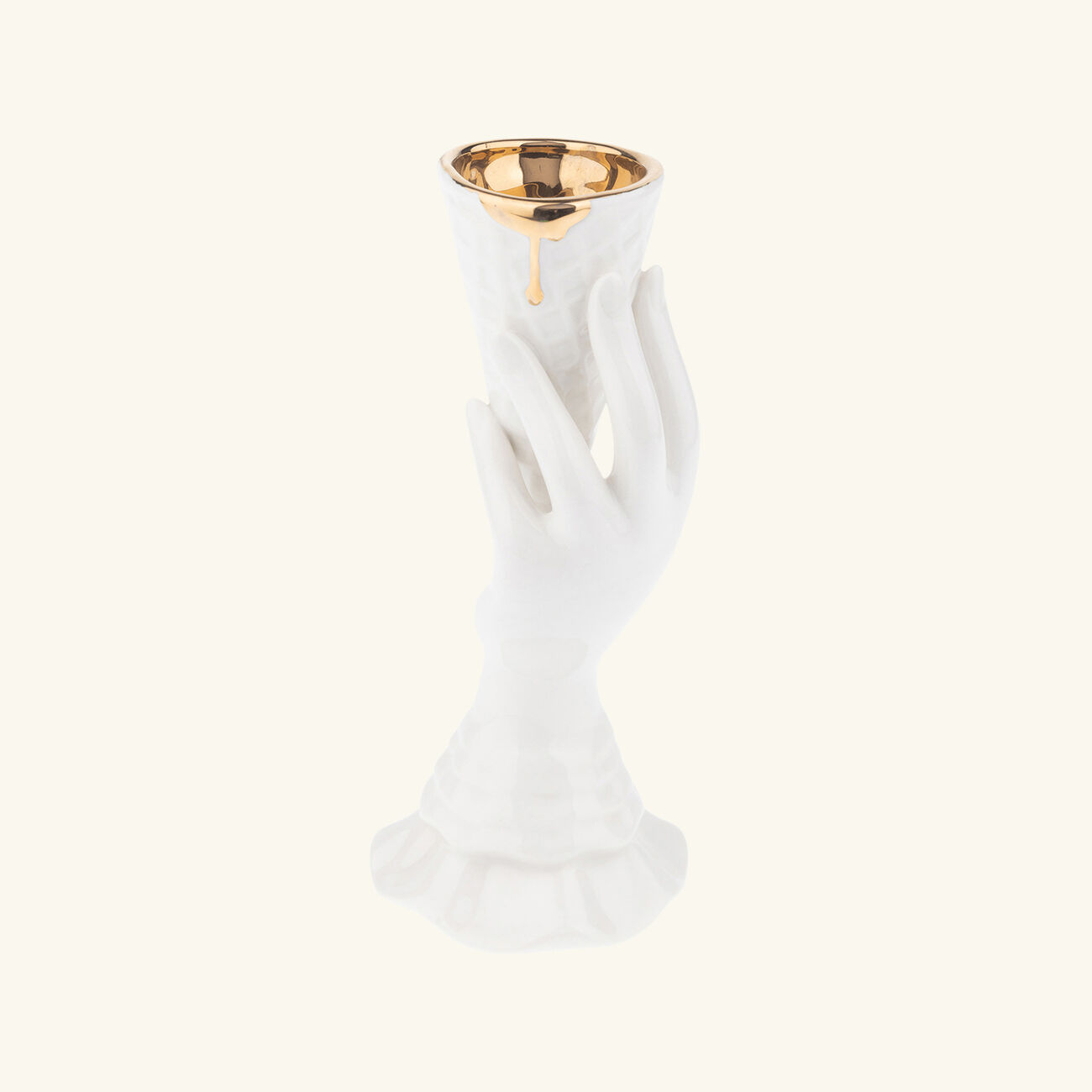 jonathan adler gilded i scream vase small white