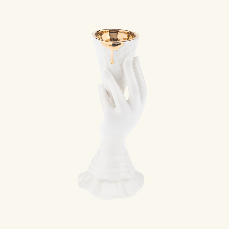 jonathan adler gilded i scream vase small white