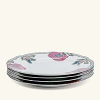 bernardaud collection braqueni dinner plate round red 26cm set of 4