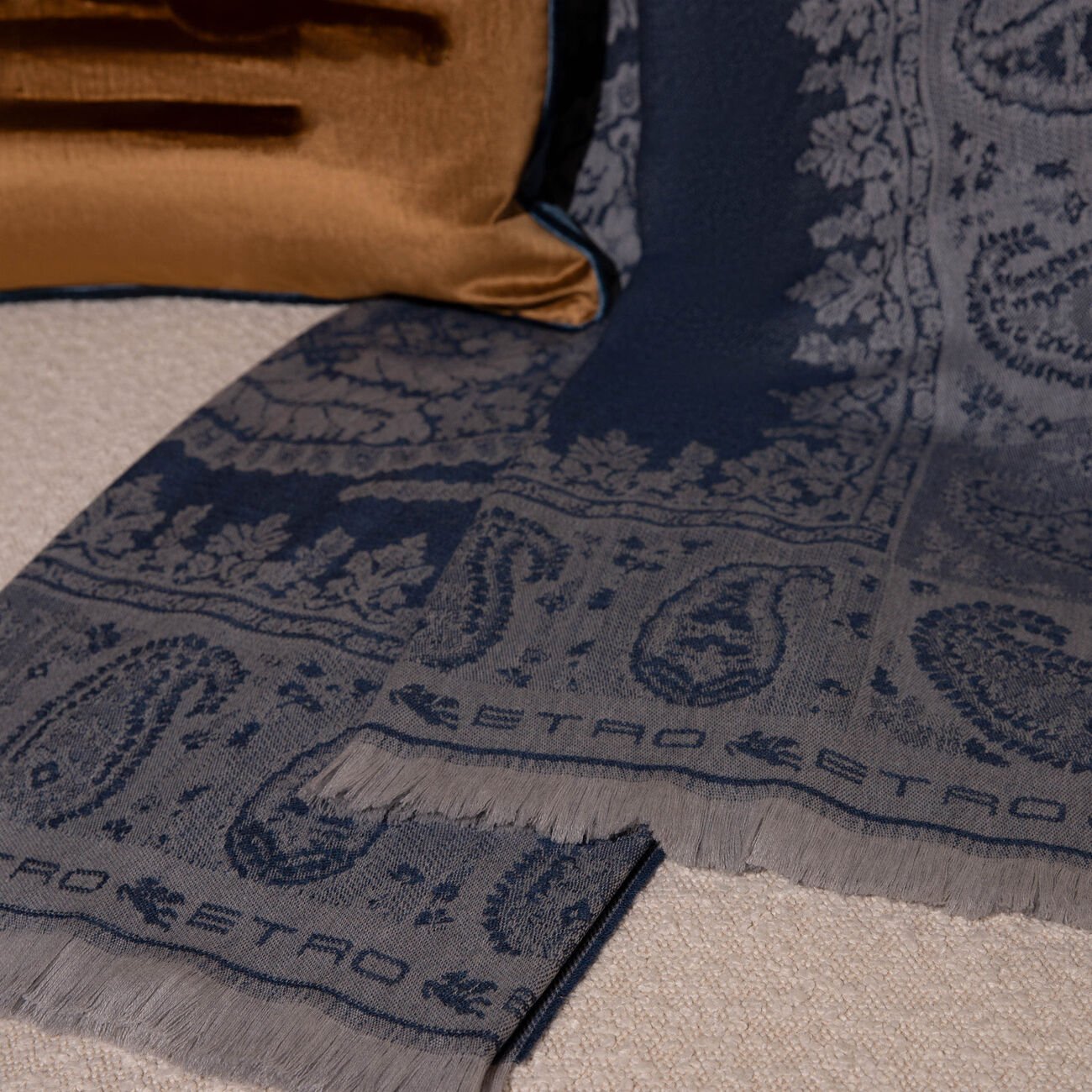 etro tagete throw blue