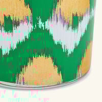 les ottomans ikat tumbler glass green