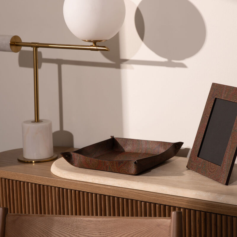 etro arnica decorative tray square brown 25cm