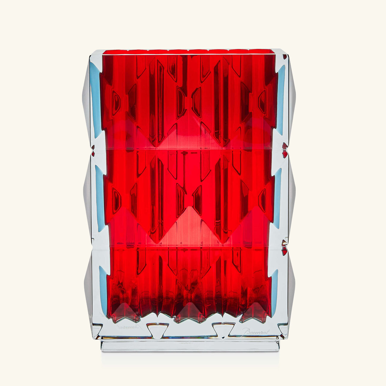 baccarat louxor vase small red