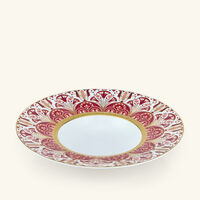 haviland reves du nil pourpre large rim soup plate red 27cm