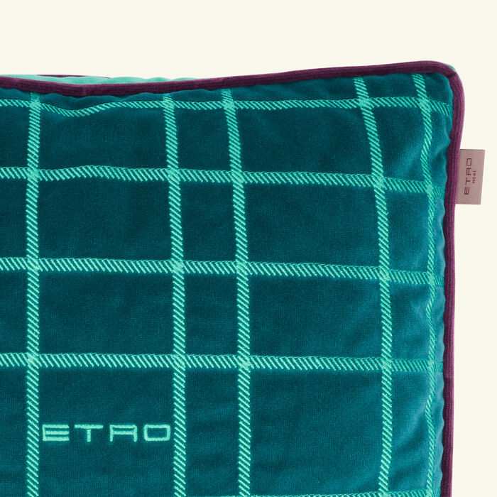 etro tartan squared pillow