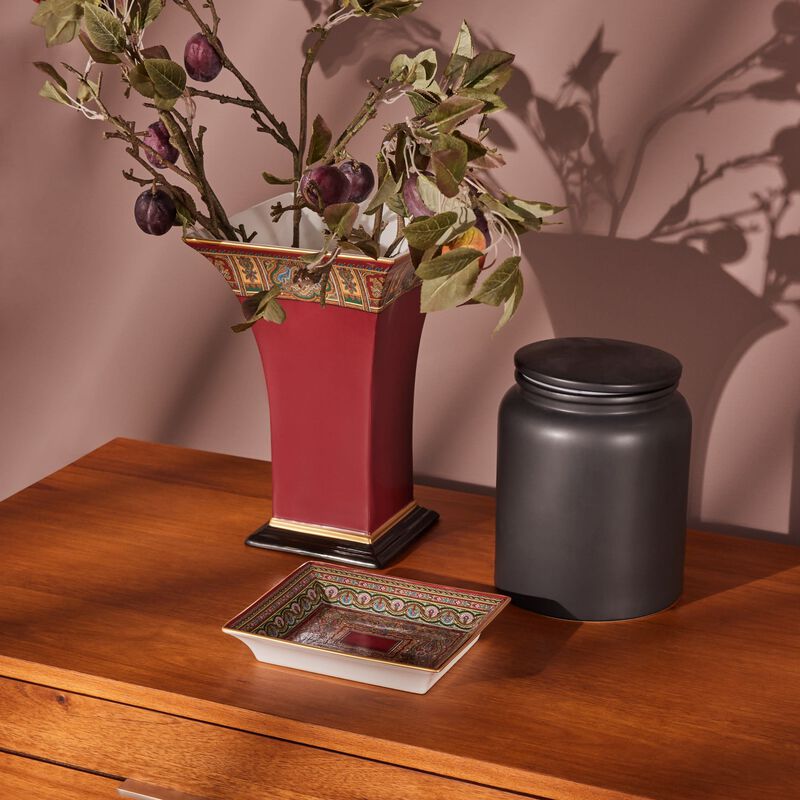 إيترو مزهرية كشمير متوسطة الحجم حمراء