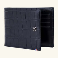 st dupont croco dandy leather wallet black