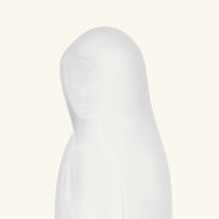 lalique virgin with hands together sculpture medium clear