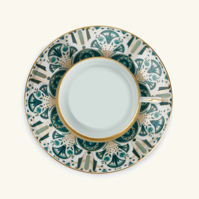 haviland r ves du nil tea cup saucer green set of 4