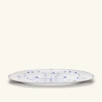 رويال كوبنهاغن طبق التقديم بلو فلوتد بلاين بيضاوي أبيض 60 سم