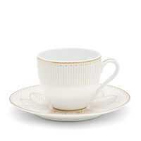 Malmaison Impériale Set of 2 Coffee Cup and Saucers Gold Finish, small